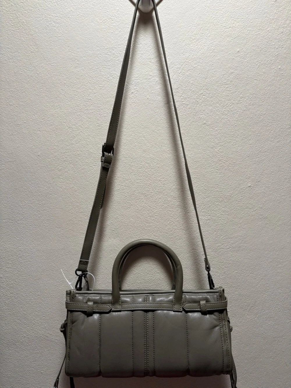 Steve Madden Olive Quilted Mini Satchel Crossbody - Picture 3 of 8